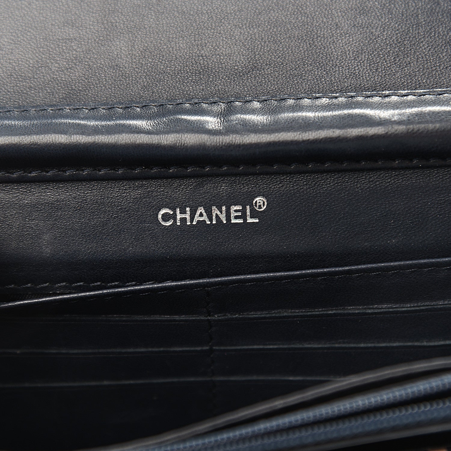 Chanel Denim Coco Wallet On Chain WOC Blue 5 of 12