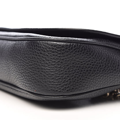 Gucci Pebbled Calfskin Medium Soho Flap Crossbody Black 9 of 9