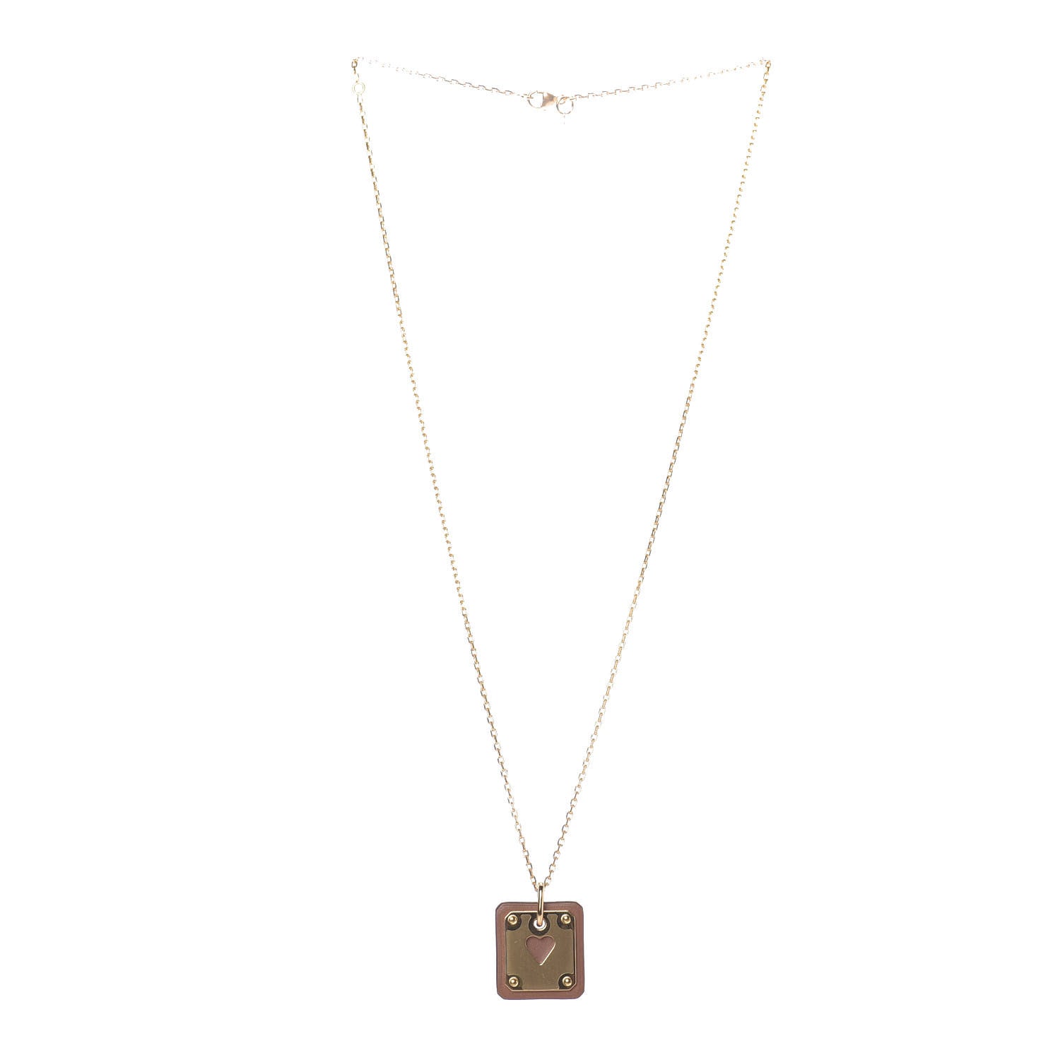 Hermes Swift As De Coeur Necklace Gold 3 of 6