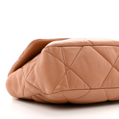 Chanel Lambskin Quilted Large Chanel 19 Flap Brown 9 of 10