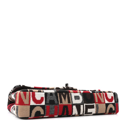 Chanel Jersey Patchwork East West Flap Red Beige Grey 4 of 10
