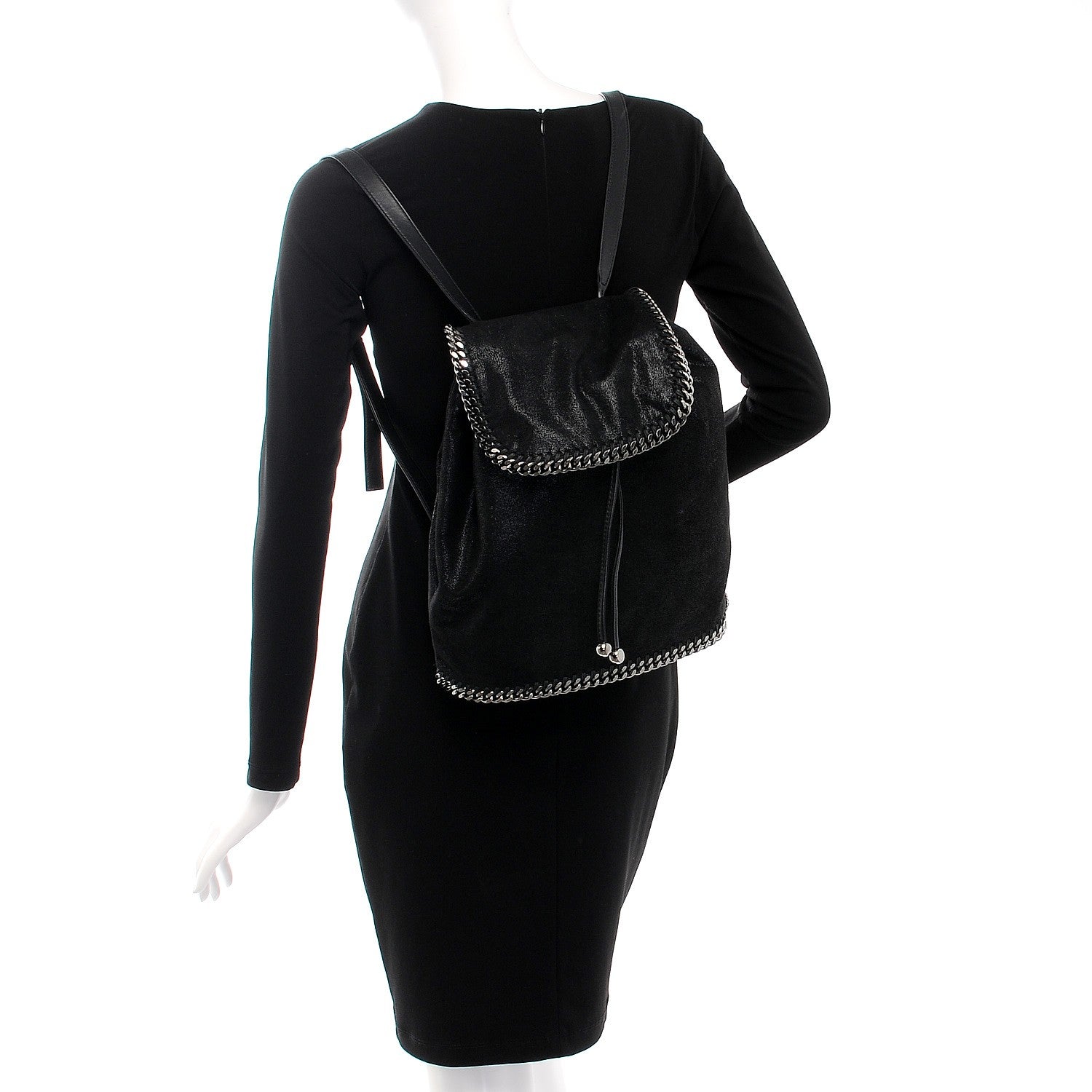 Stella McCartney Shaggy Deer Falabella Backpack Black 2 of 9
