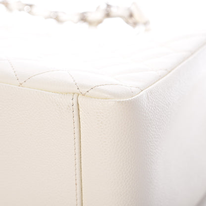 Chanel Caviar Quilted Grand Shopping Tote GST White 9 of 15