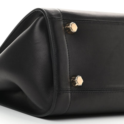 Salvatore Ferragamo Calfskin Sofia Rainbow Top Handle Bag Black 8 of 12