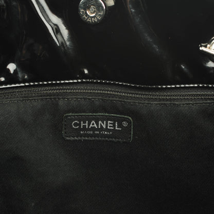 Chanel Vinyl Quilted In The Business Large Tote Black 6 of 7