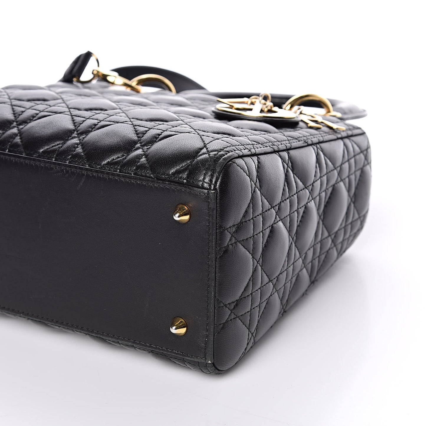 Lambskin Cannage Medium Lady Dior Black