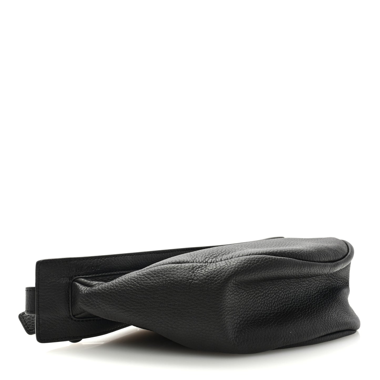 Grained Calfskin Small Slouchy Banana Bag Black