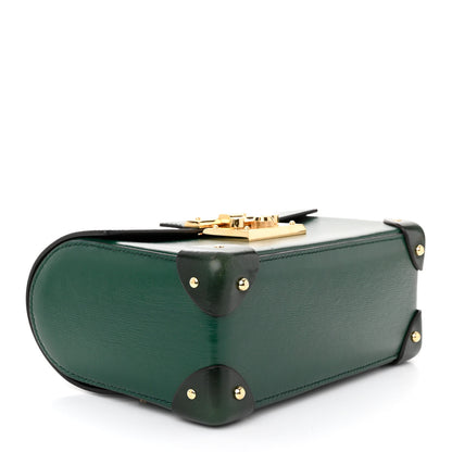 Gucci Azalea Calfskin Small Padlock Bamboo Shoulder Bag Vintage Green 4 of 11