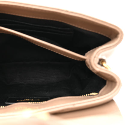 Saint Laurent Calfskin Y Quilted Monogram Toy Loulou Crossbody Bag Taupe 6 of 12