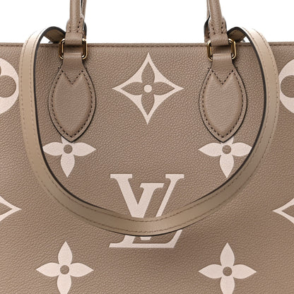 Louis Vuitton Empreinte Monogram Giant Onthego MM Tourterelle Creme 7 of 9
