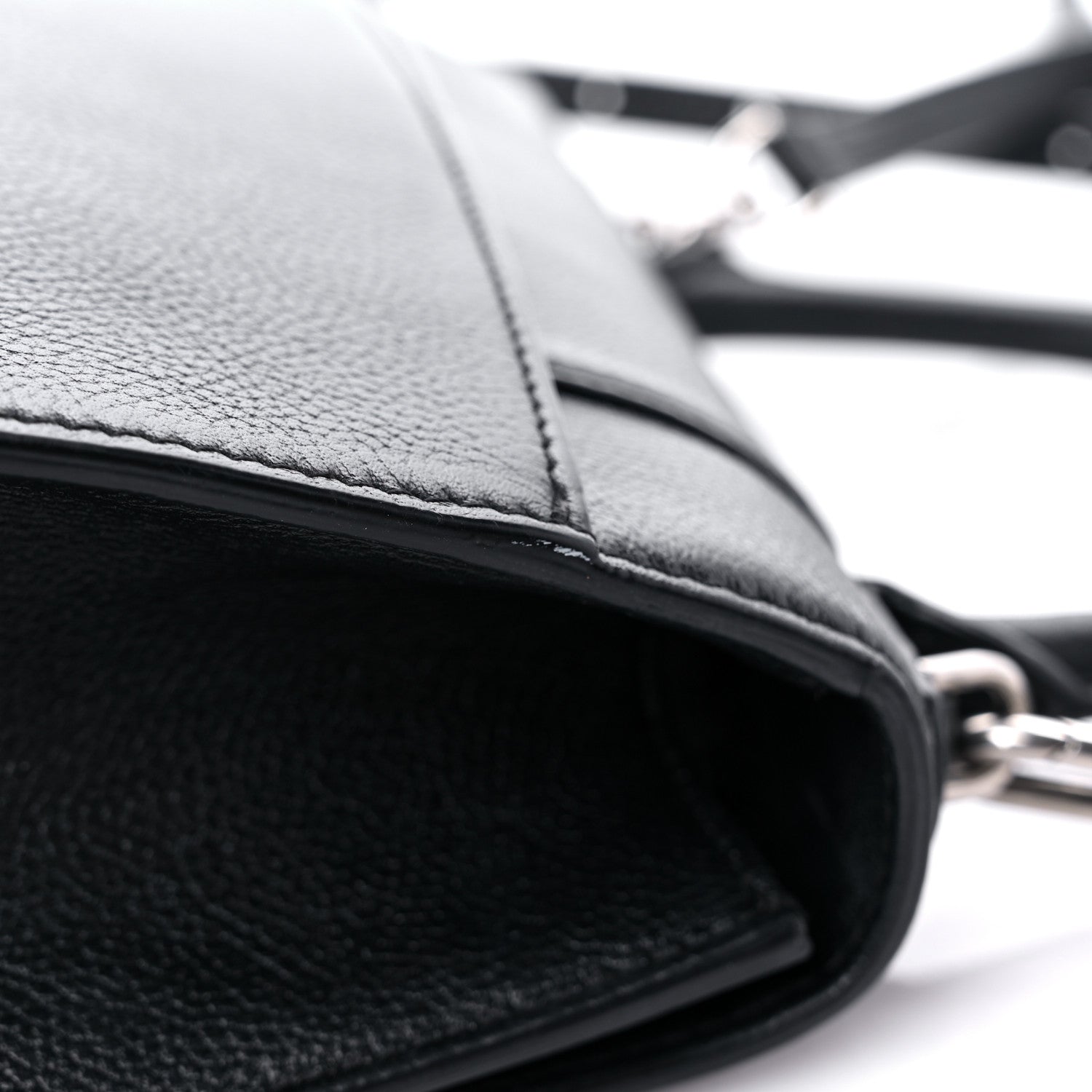 Balenciaga Grained Calfskin Small Hourglass Top Handle Bag Black 17 of 19