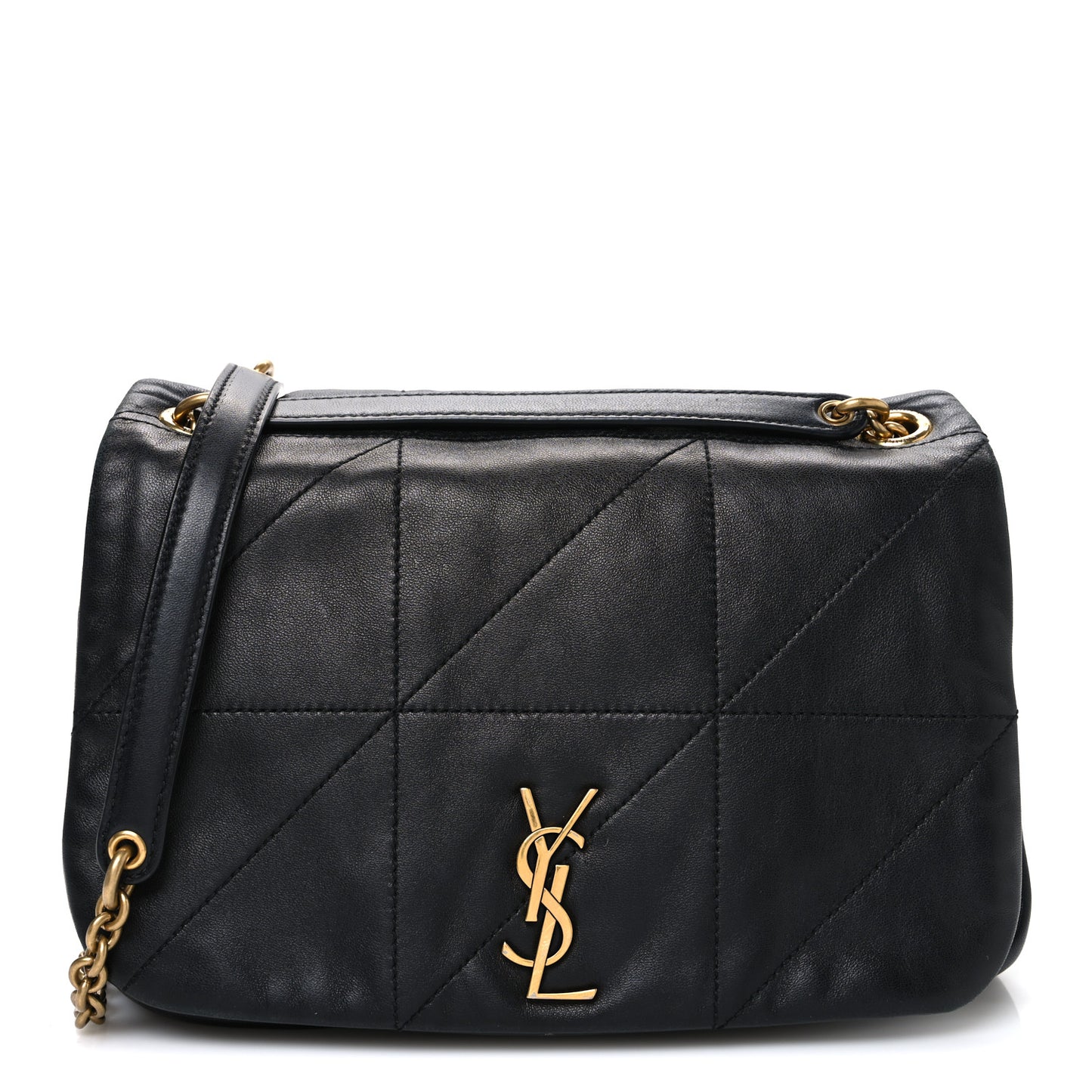 Lambskin Matelasse Monogram Small Jamie 4.3 Black