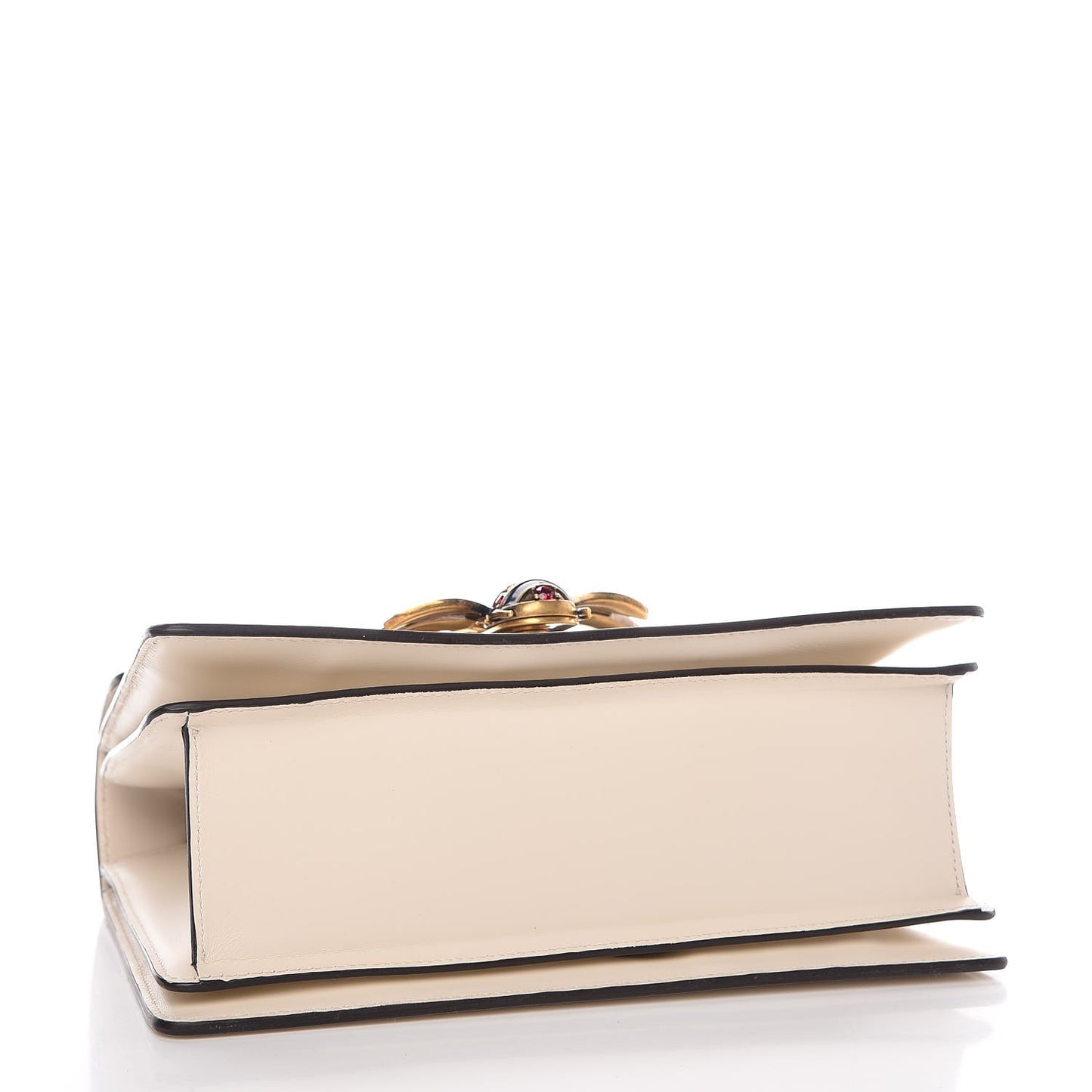 Calfskin Sylvie Web Small Queen Margaret Top Handle Bag White