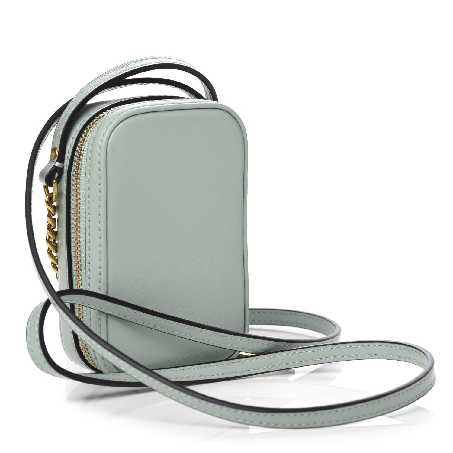 Marc Jacobs Smooth Calfskin The Mini Vanity Crossbody Bag Marine Green 3 of 9