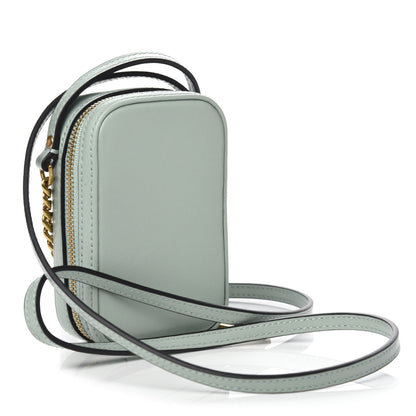 Marc Jacobs Smooth Calfskin The Mini Vanity Crossbody Bag Marine Green 3 of 9