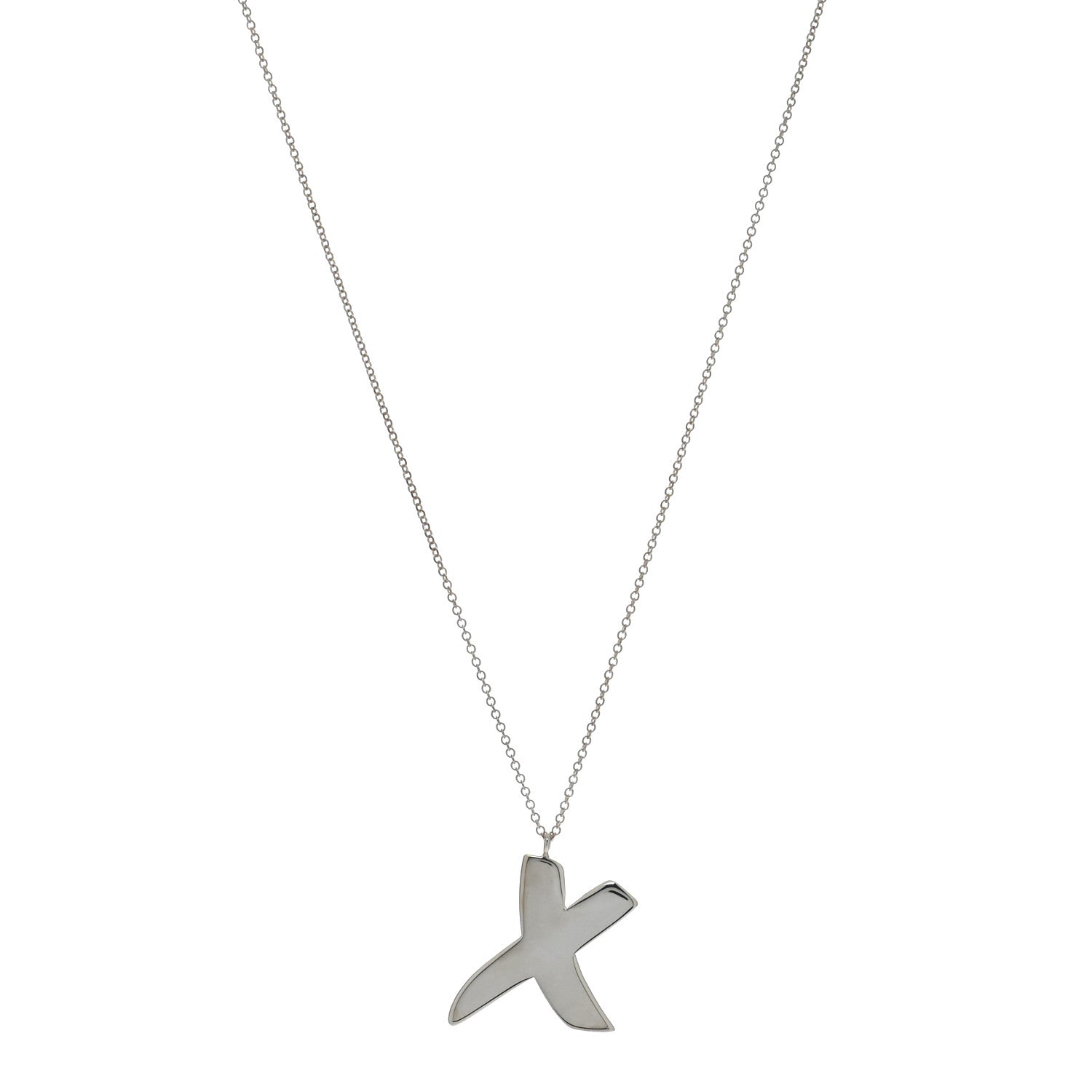 Tiffany Sterling Silver Paloma Picasso Graffiti X Pendant Necklace 1 of 4