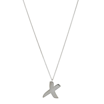 Tiffany Sterling Silver Paloma Picasso Graffiti X Pendant Necklace 1 of 4