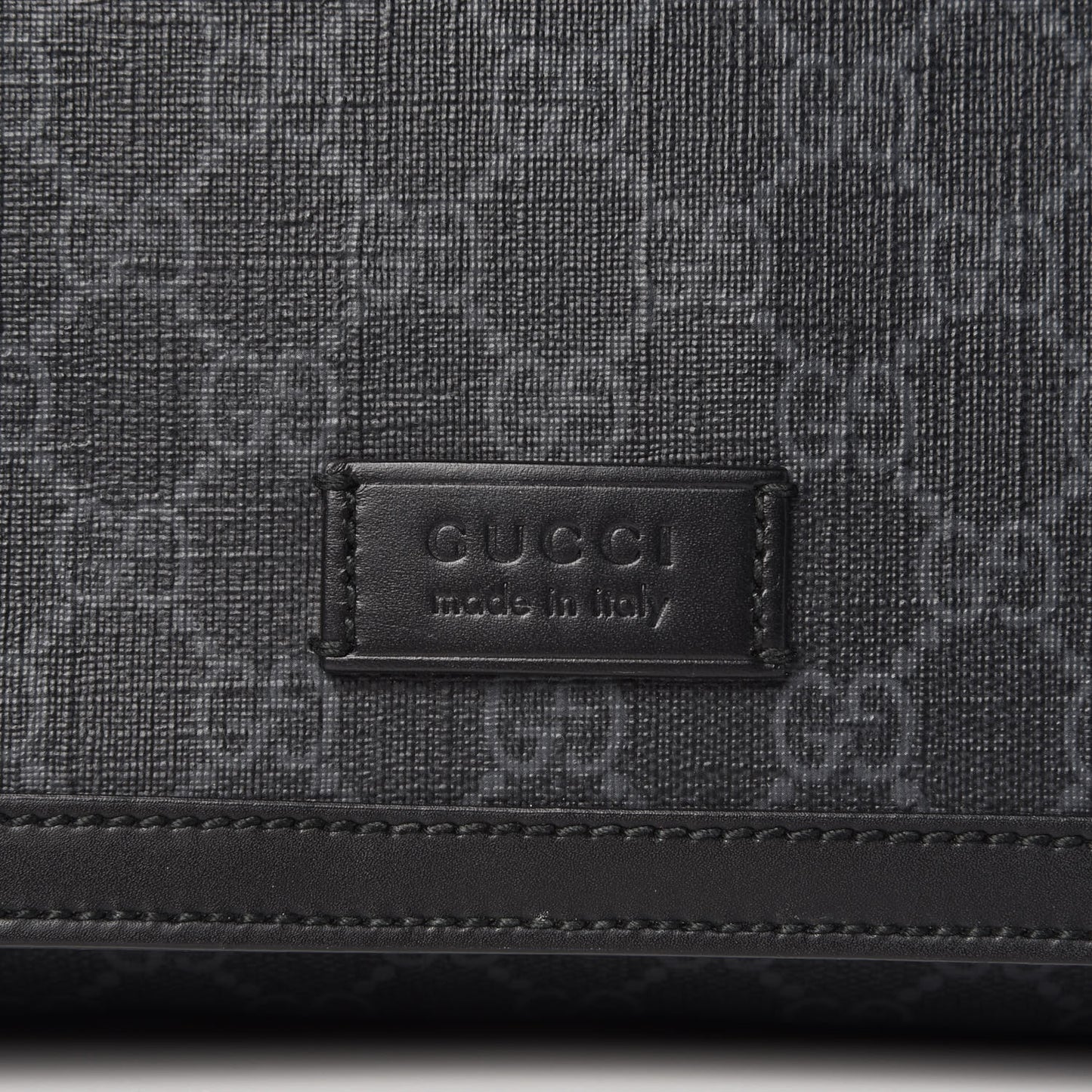 GG Supreme Monogram Web Flap Messenger Bag Black Grey
