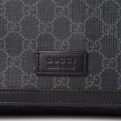 Gucci GG Supreme Monogram Web Flap Messenger Bag Black Grey 13 of 13