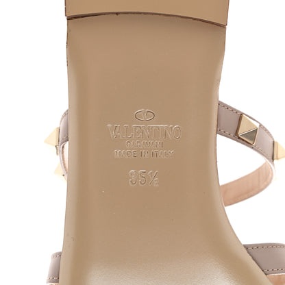Valentino Garavani Nappa Rockstud Caged Flat Slide Sandals 35.5 Poudre 6 of 9