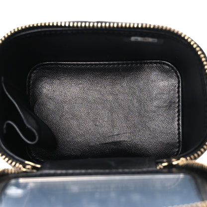 Chanel Lambskin Quilted Metal Mini Top Handle Vanity Case With Chain Black 4 of 10