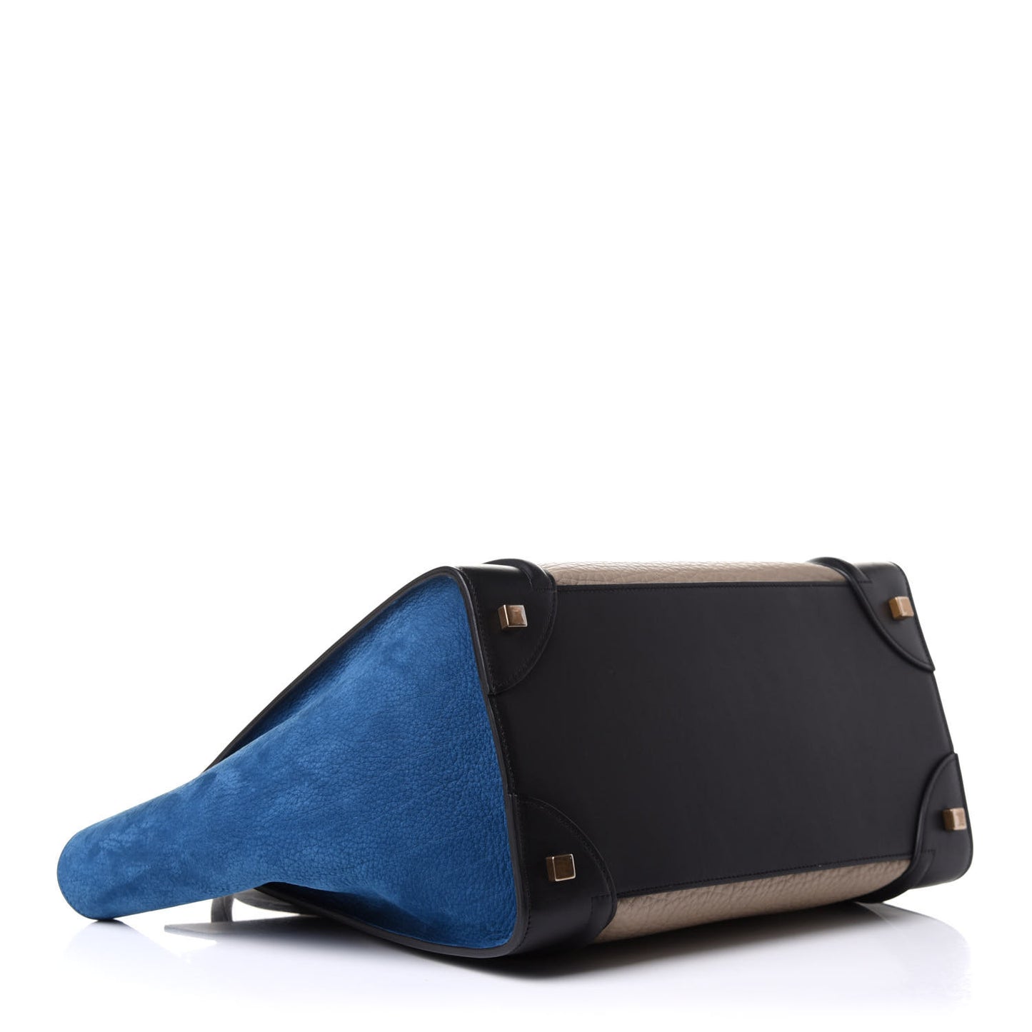 Bullhide Calfskin Suede Mini Tri-Color Luggage Beige