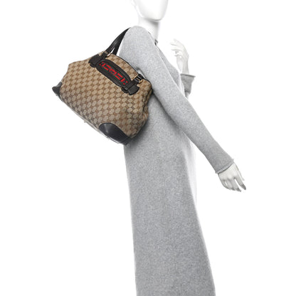 Gucci Monogram Web Medium Dressage Tote Brown 2 of 11