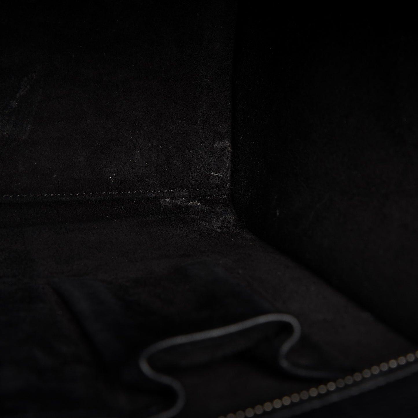 Drummed Calfskin Micro Luggage Black