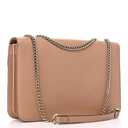 Gucci Dollar Calfskin Interlocking G Shoulder Bag Camelia 3 of 9