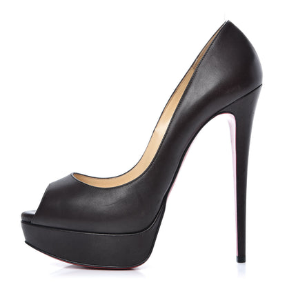 Christian Louboutin Calfskin Lady Peep 150 Pumps 41 Black 1 of 13