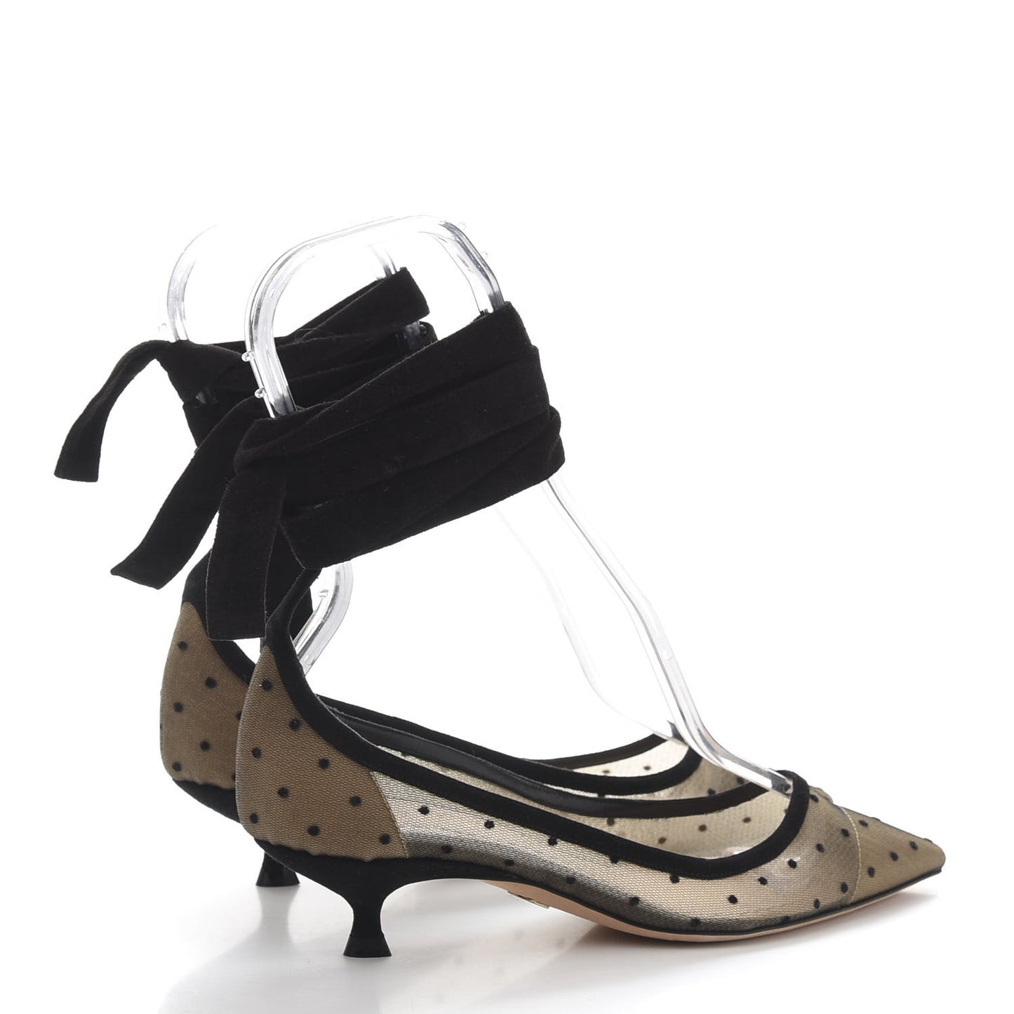 Suede Calfskin Lovely-D Ankle Wrap Pumps 35 Black
