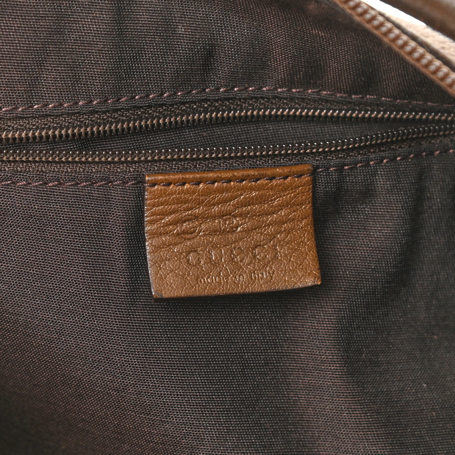 Gucci Calfskin Large D Gold Ring Shoulder Bag Brown 6 of 13