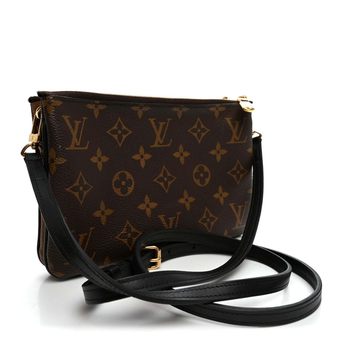 Reverse Monogram Giant Double Zip Pochette