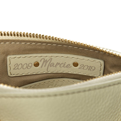 Chloe Shiny Small Grain Calfskin Mini Marcie Multi Fringe Satchel Natural White 5 of 12