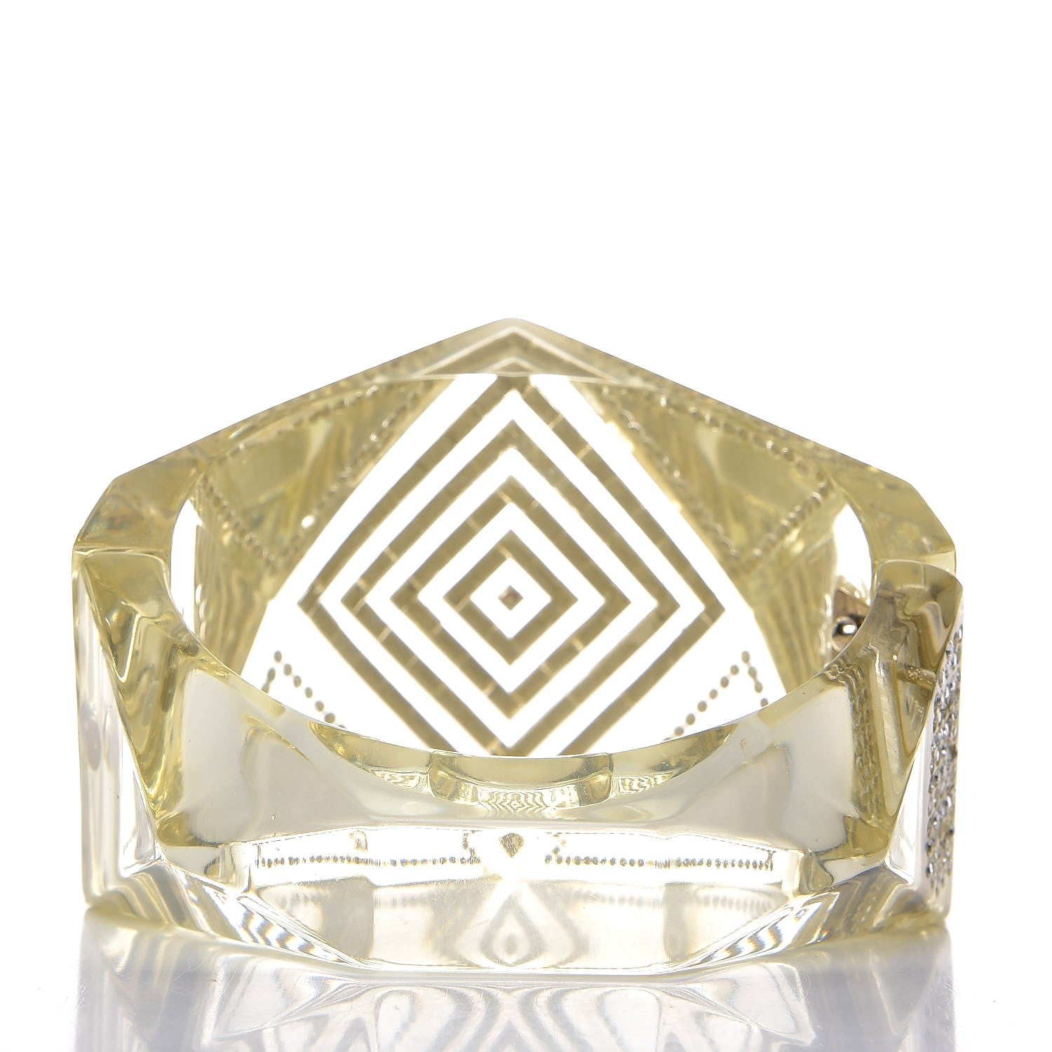 Chanel Lucite Baguette Crystal CC Cuff 3 of 6