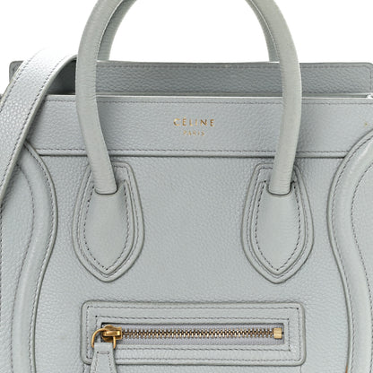 Celine Drummed Calfskin Nano Luggage Almond 8 of 10