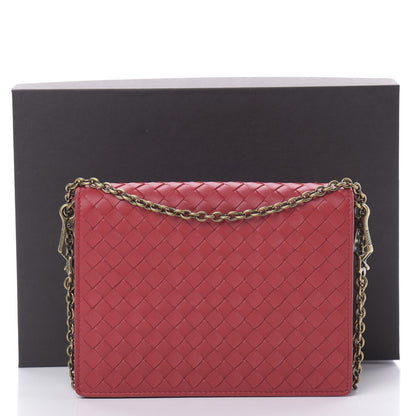 Bottega Veneta Nappa Intrecciato Chain Wallet China Red 12 of 12