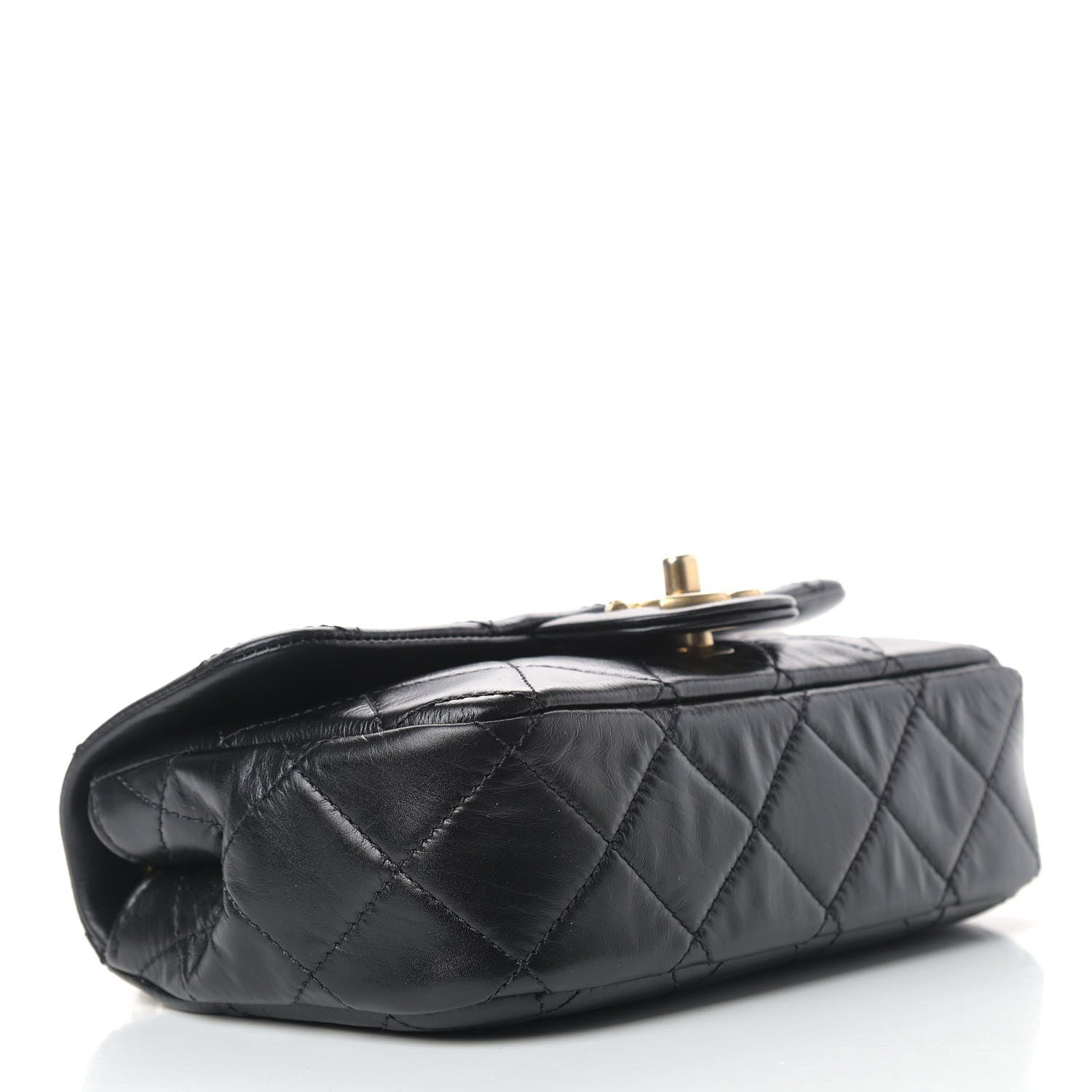 Chanel Calfskin Quilted Small Crystal Pearls Flap Bag Black 4 of 9
