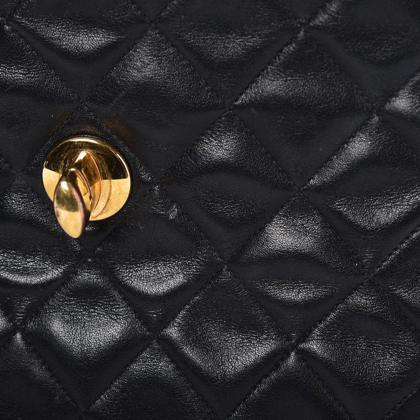Lambskin Quilted XL Jumbo Single Flap Black