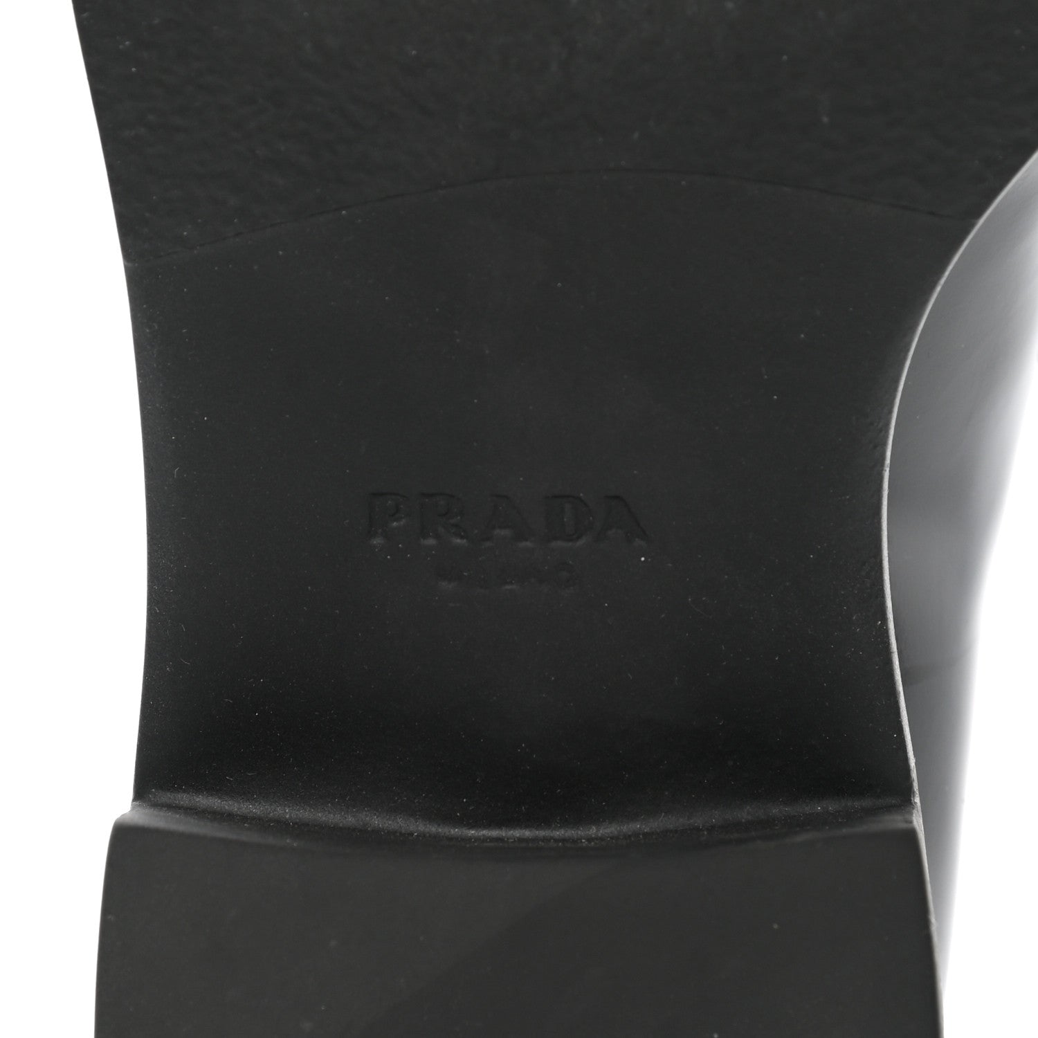 Prada Spazzolato Metal Triangle Logo 50mm Loafers 35.5 Black 6 of 9