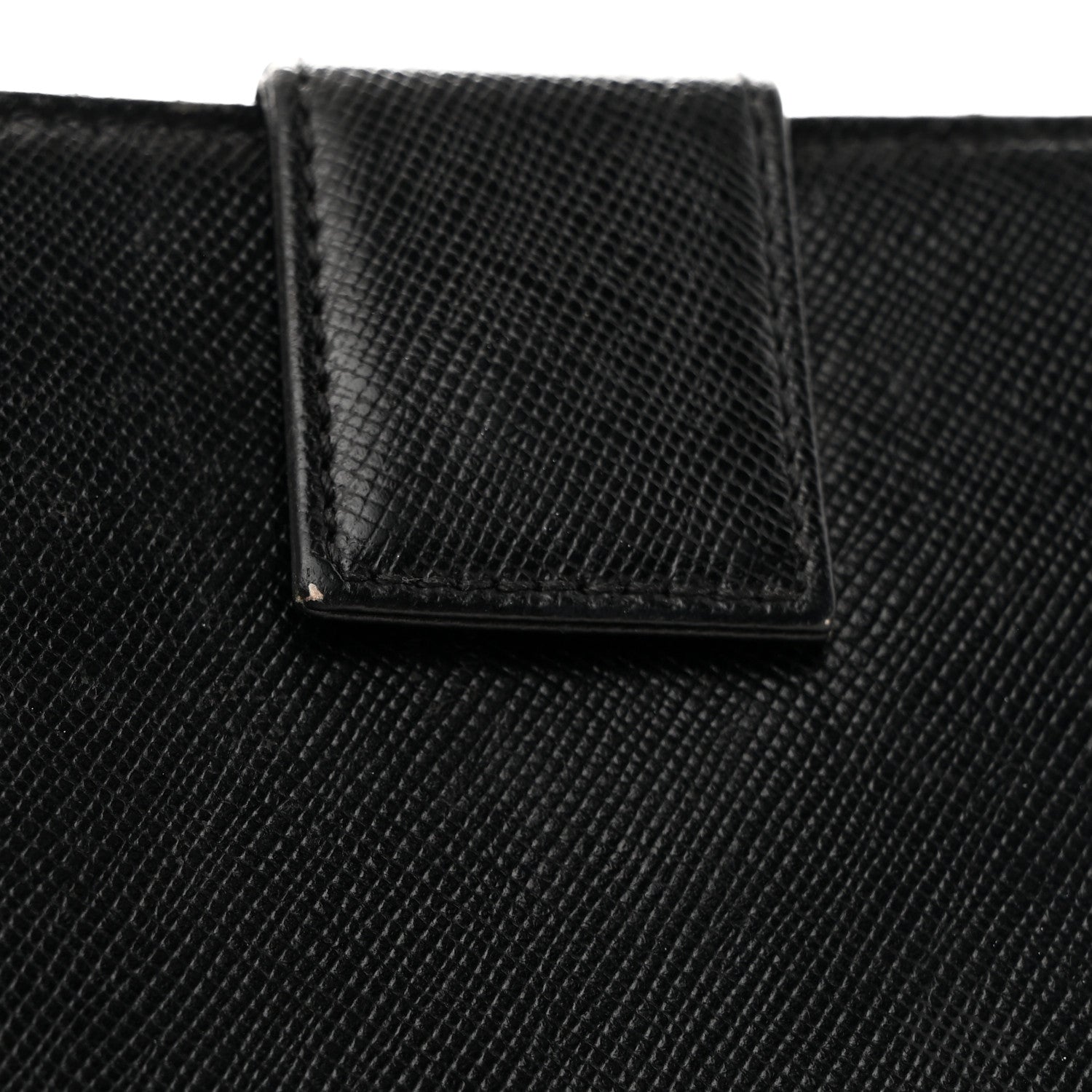 Prada Saffiano Compact Zip Around Wallet Black 10 of 10