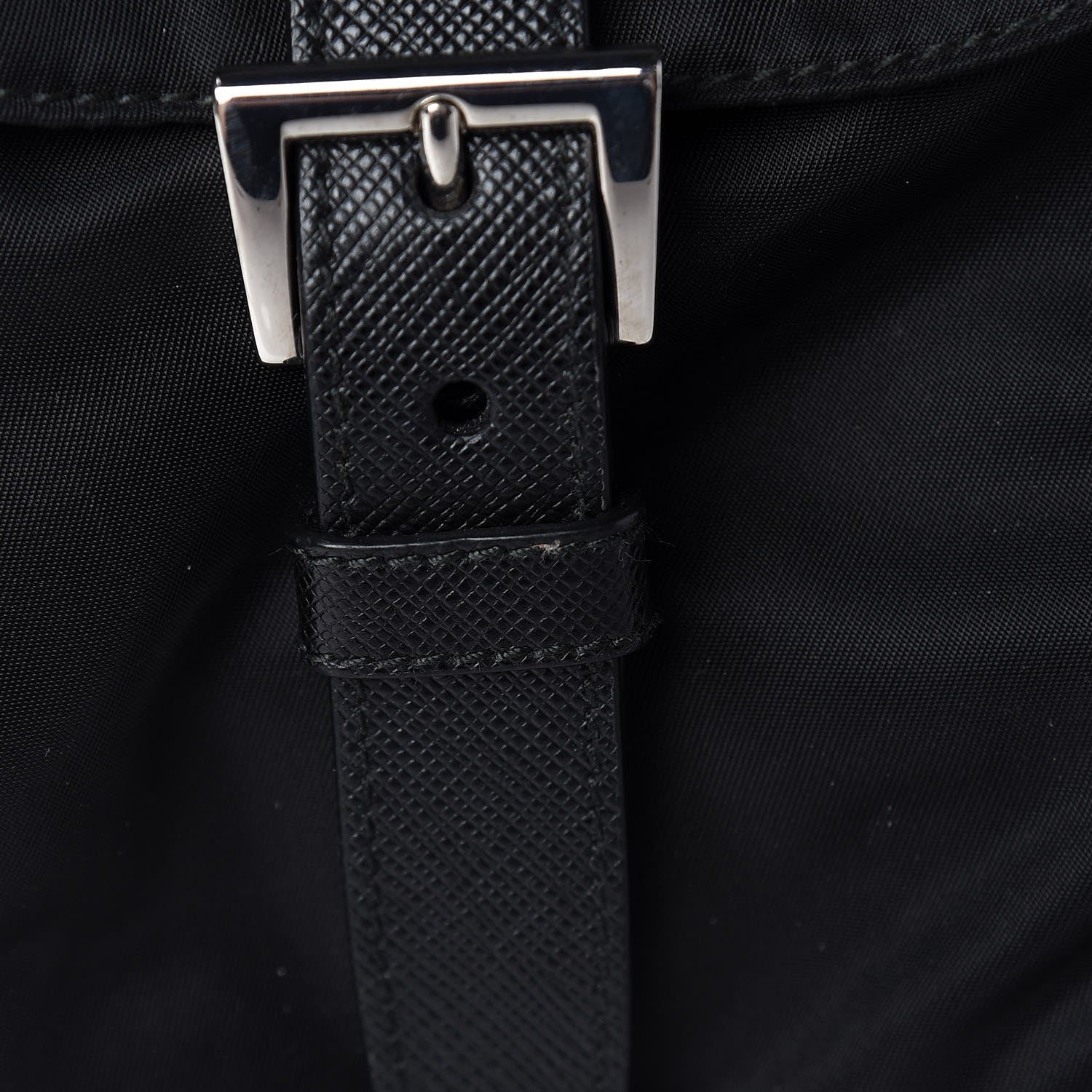 Prada Tessuto Nylon Saffiano Medium Backpack Black 12 of 12