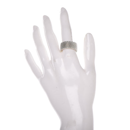 Tiffany Sterling Silver Somerset Mesh Ring 60 9 2 of 4
