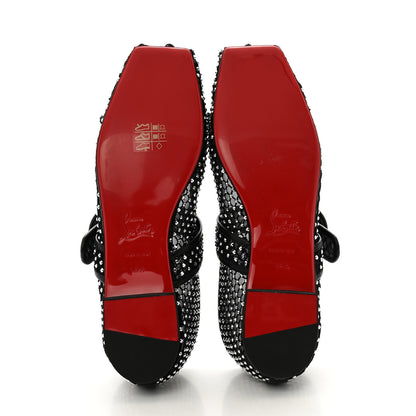 Christian Louboutin Crystal Mamastrapitina Strass Mesh Ballerina Flats 36.5 Black 6 of 9