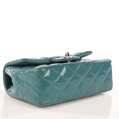 Chanel Patent Calfskin Quilted Mini Rectangular Flap Turquoise 4 of 9