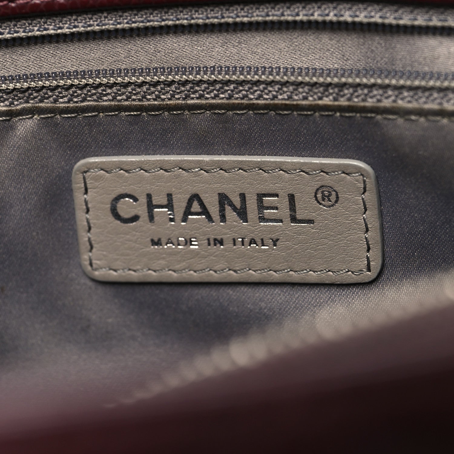 Chanel Caviar Quilted Grand Shopping Tote GST Dark Burgundy 7 of 17