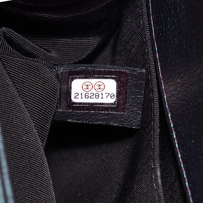 Chanel Iridescent Goatskin Quilted Medium Boy Flap Purple 8 of 8