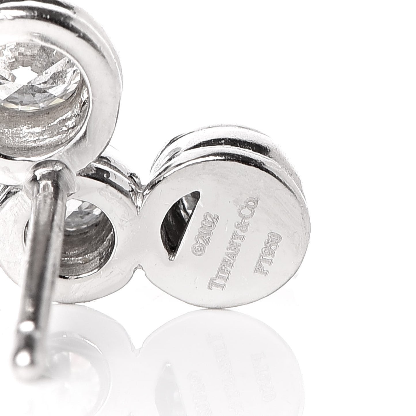 Platinum Diamond Bubbles Stud Earrings