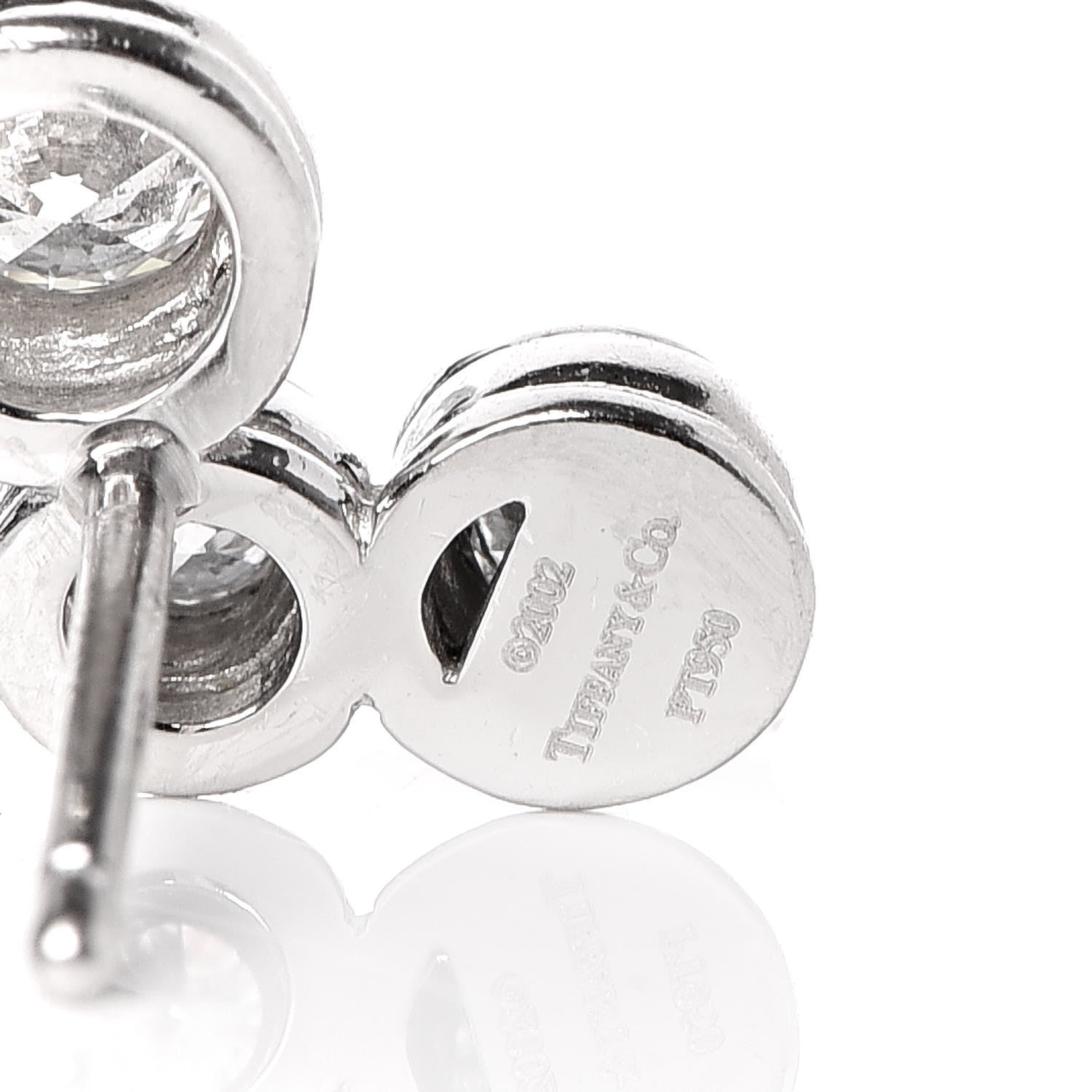 Tiffany Platinum Diamond Bubbles Stud Earrings 4 of 4