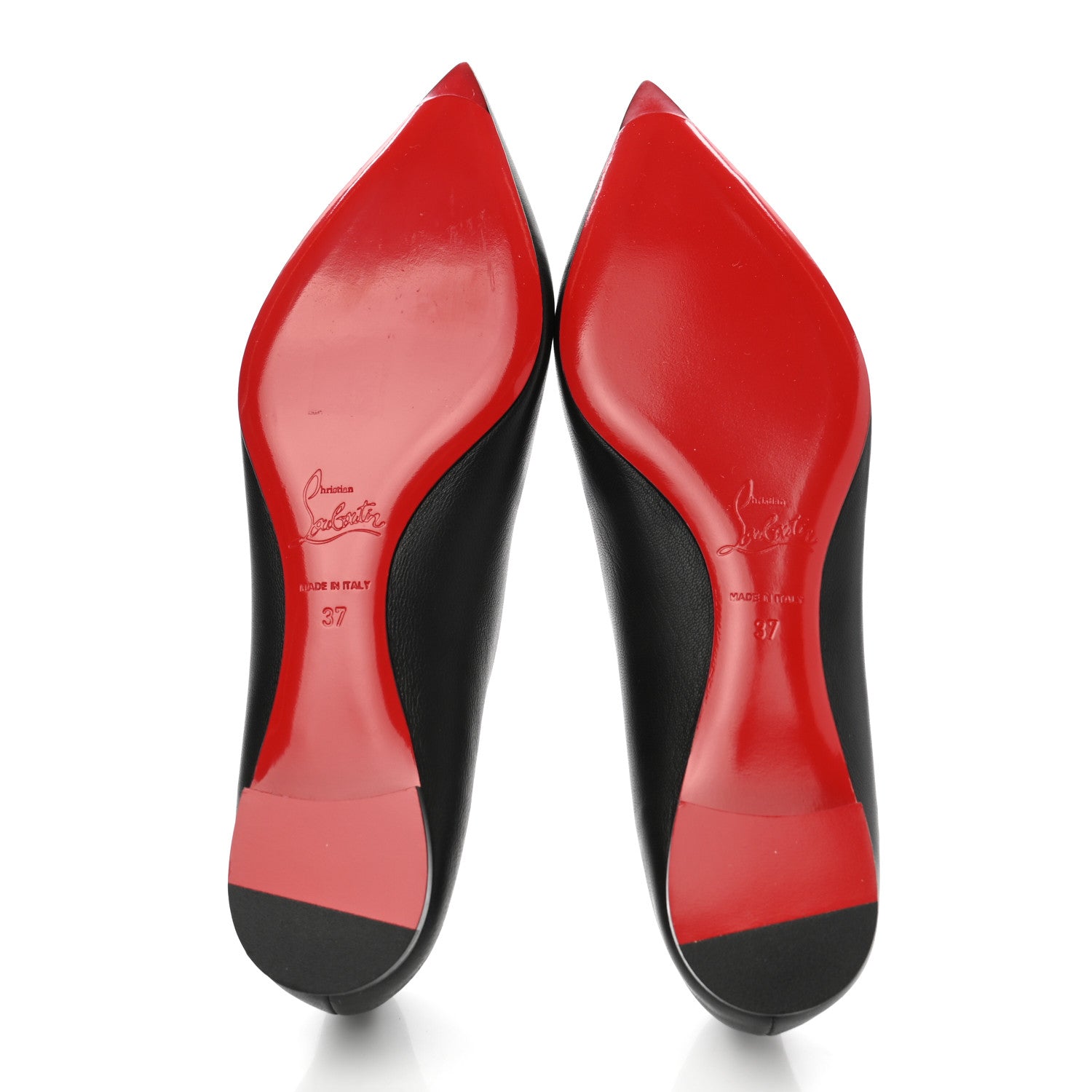 Christian Louboutin Shiny Nappa Ballalla Flats 37 Black 5 of 7